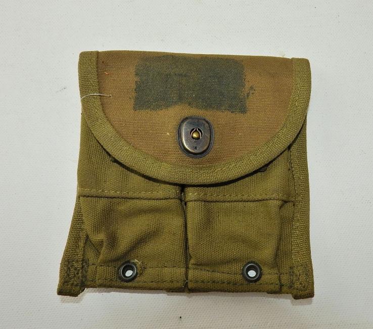 US ARMY WWII M1 CARABINE AMMO POUCH J A SHOE 1944