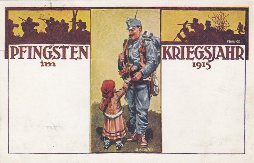 PATRIOTISCHE AK PFINGSTEN KRIEGSJAHR 1915