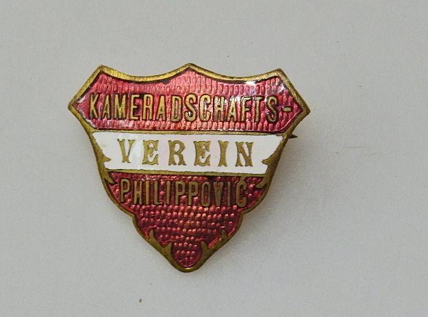 ABZEICHEN KAMERADSCHAFTSVEREIN PHILIPPOVIC 20ER JAHRE