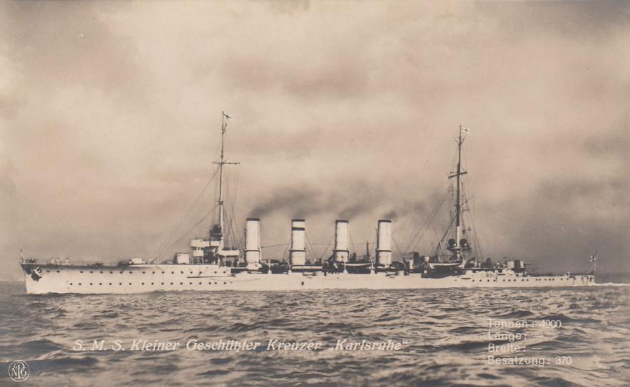 MILITARIA DEUTSCHES KAISERREICH MARINE SMS KREUZER KARLSRUHE