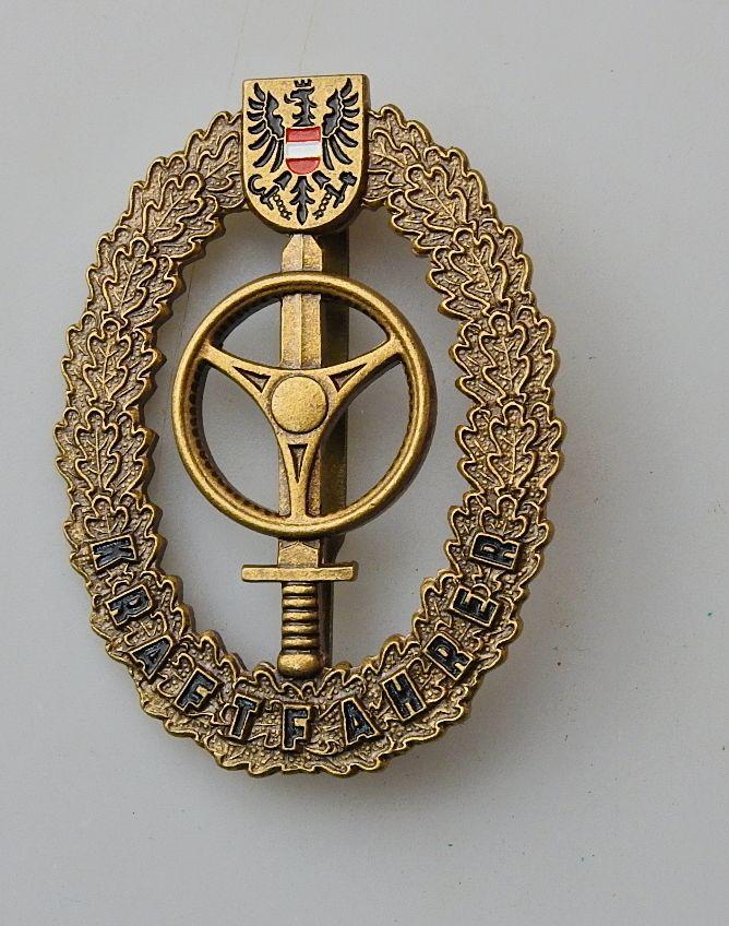 ÖSTERREICH BUNDESHEER ÖBH VERWENDUNGSABZEICHEN HEERESKRAFTFAHRER BRONZE