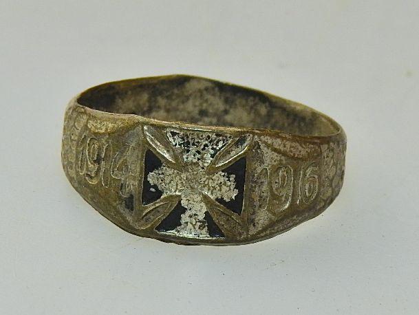 ÖSTERREICH 1WK PATRIOTISCHER RING EISERNES KREUZ 1914 16