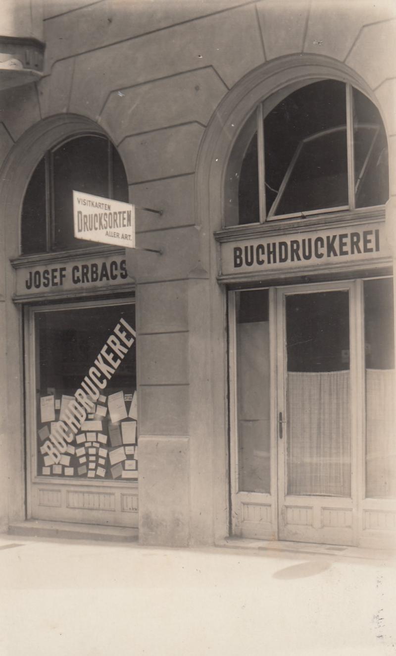 PHOTO AK BUCHDRUCKEREI CRBACS KLEISTGASSE 3 WIEN III 1929