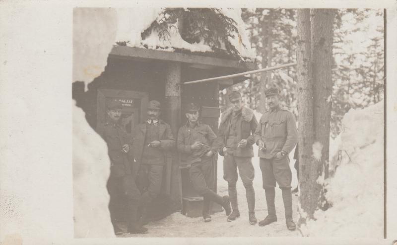 PHOTO AK KUK SOLDATEN 1WK WINTER UNTERSTAND